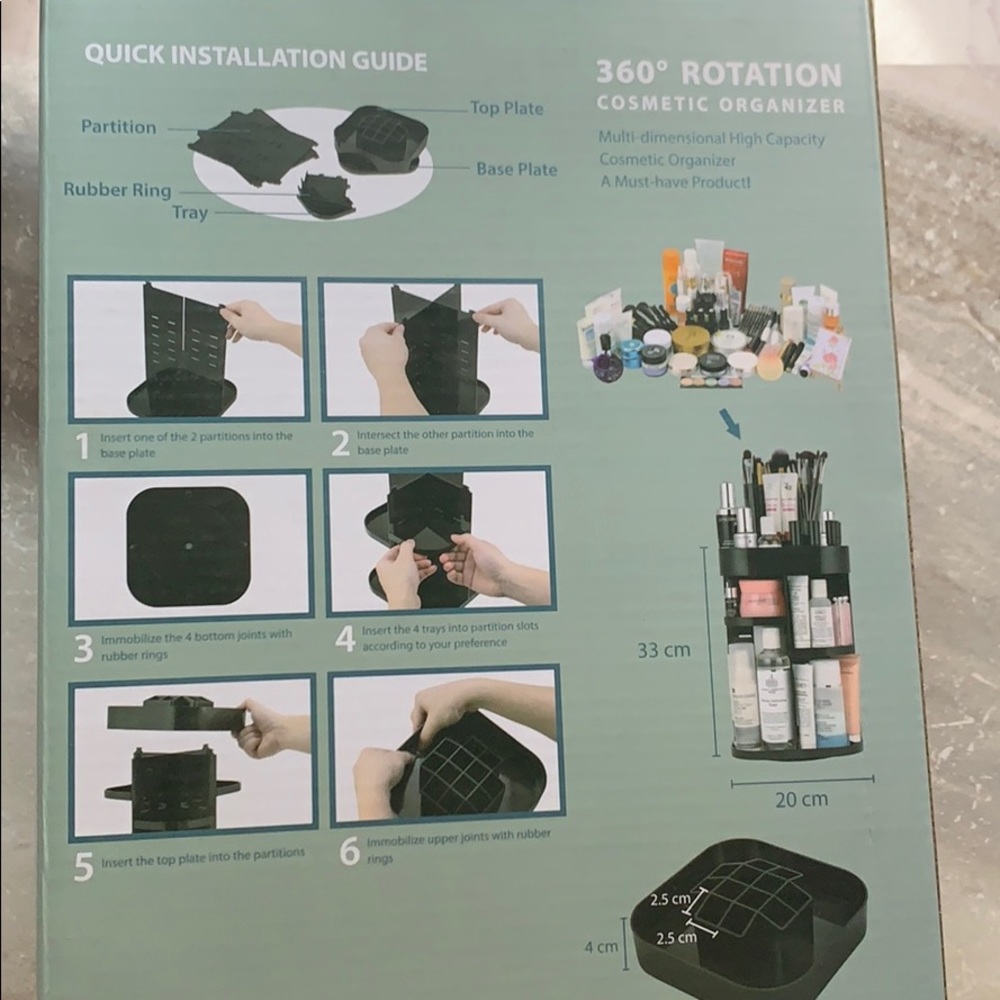 Jerrybox 360 Rotation Cosmetic Organizer - Picture 2 of 2